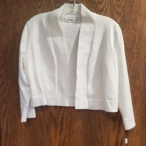 Calvin Klein Bolero Sweater Cardigan - White - Size L NEW